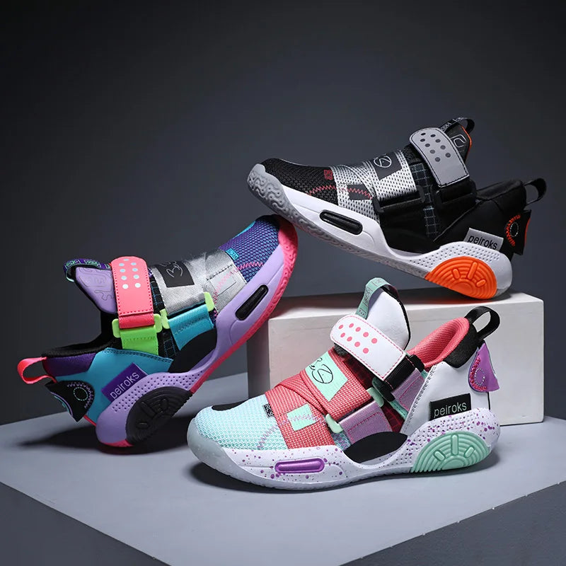 2024 New Children's Basketball Shoes For Boys Girls Non-slip Kids Sport Shoes Lightweight Outdoor Sneakers Trainers Footwear