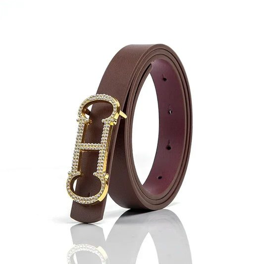 Luxury Brand Leather Belt Women Designer Alloy Buckle Genuine Leather Waist Strap Female Jeans Trouser Dress Waistband Belt