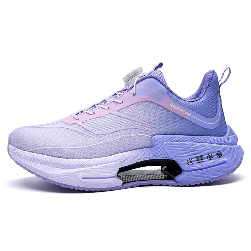 Family carbon plate running shoes for Boys Big Boys Student rotating button Technology TPU+ Popcorn high pop sneakers for girls