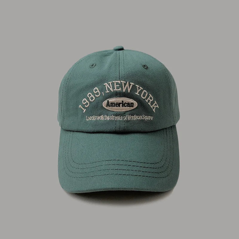 Retro Letter Embroidery Baseball Cap for Men and Women Curved Brim Hat Summer Outdoor Soft Top Caps Casual Snapback Sun Hats