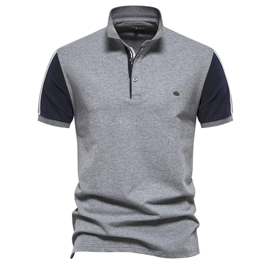 2024 New Summer Patchwork Polo Shirt For Men Brand Quality Short Sleeve Baseball Mens Polos