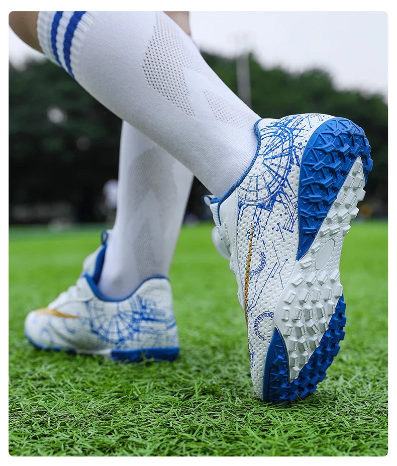 30-40# Personality Stylish And Comfortable Boys Girls Training Game Sneakers Indoor Outdoor Lawn Youth Student Soccer Shoes