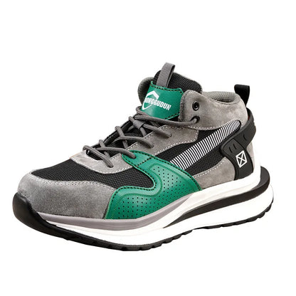 Soft-soled non-slip safety shoes four seasons models men's anti-smash anti-puncture steel head safety shoes new models
