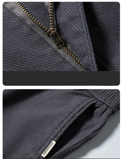 Stretch Fleece Casual Pants Men Korean Thickened Straight Thermal Velvet Pants Male Winter Business Soft Slim Fit Trousers