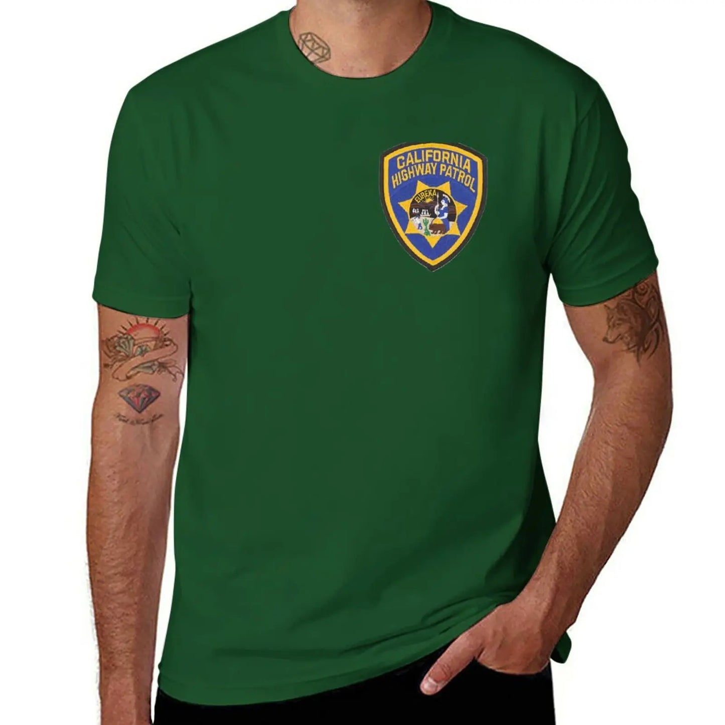 New California Highway Patrol T-Shirt kawaii clothes tees mens funny t shirts