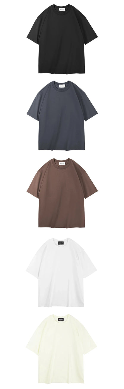 Women New Oversized T shirts Female 260 GSM White Casual Streetwear Tees Unisex Solid Korean Cool Tops for Young WT2560