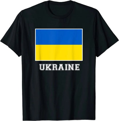 May Live in USA Story Began in Ukraine Flag T-Shirt