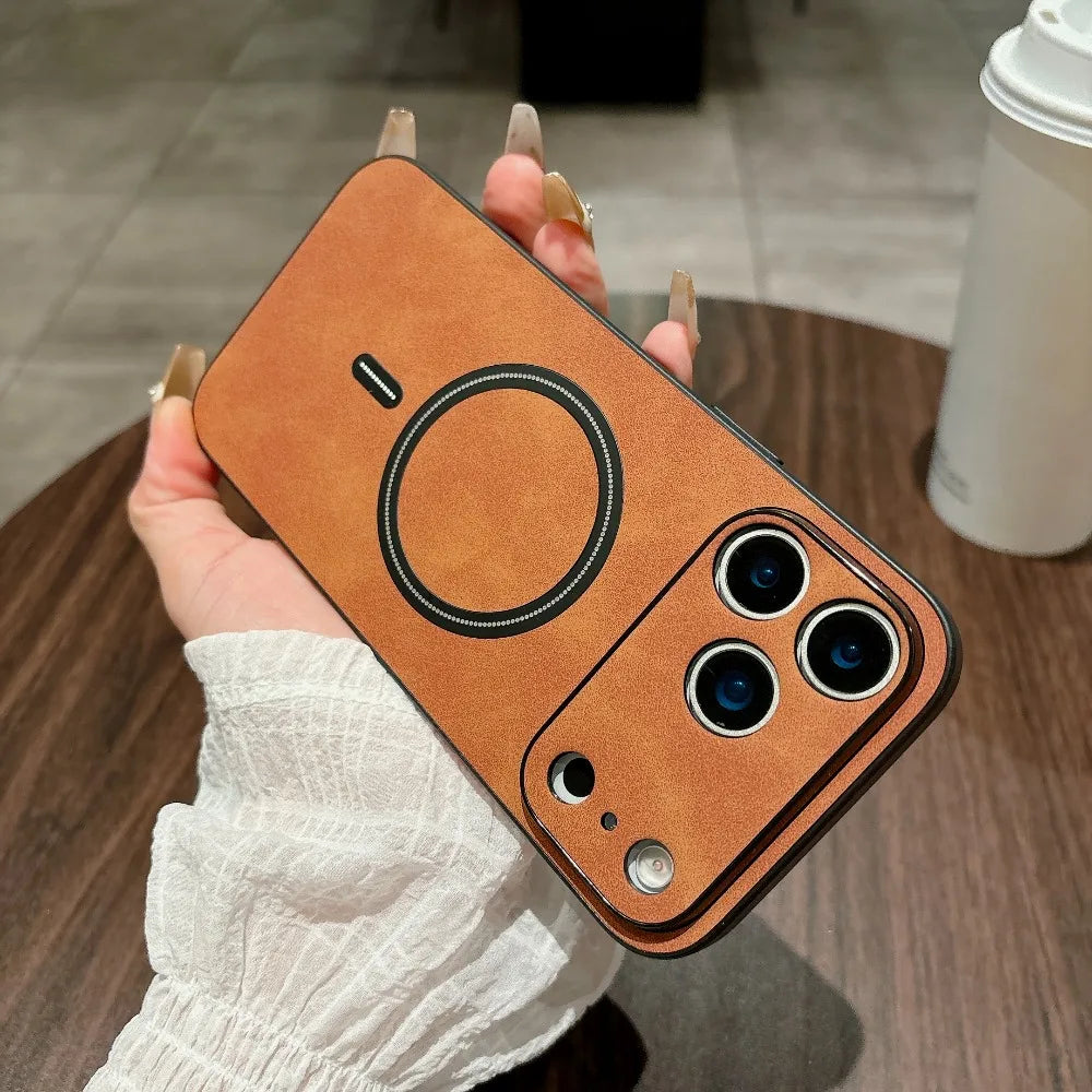 Magnetic Leather Case for iPhone 17 Pro Max 17 Air 17Pro