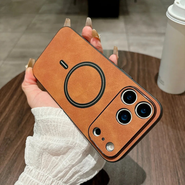 Magnetic Leather Case for iPhone 17 Pro Max 17 Air 17Pro
