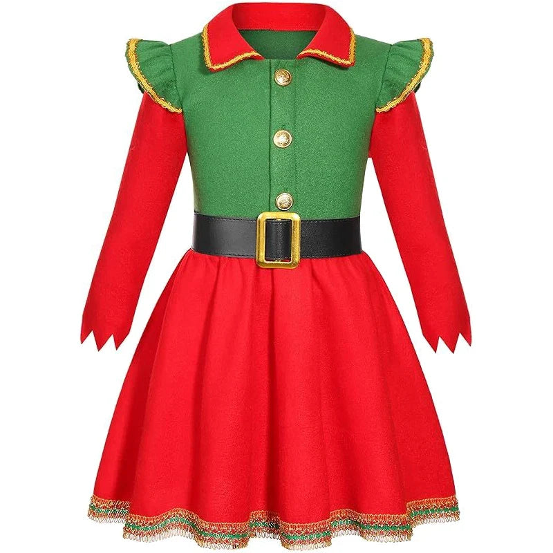 2025 Children's New Year Clothing Girl Cosplay Christmas Dress Girl's Christmas Outfit Carnival Party Costume Christmas Gift