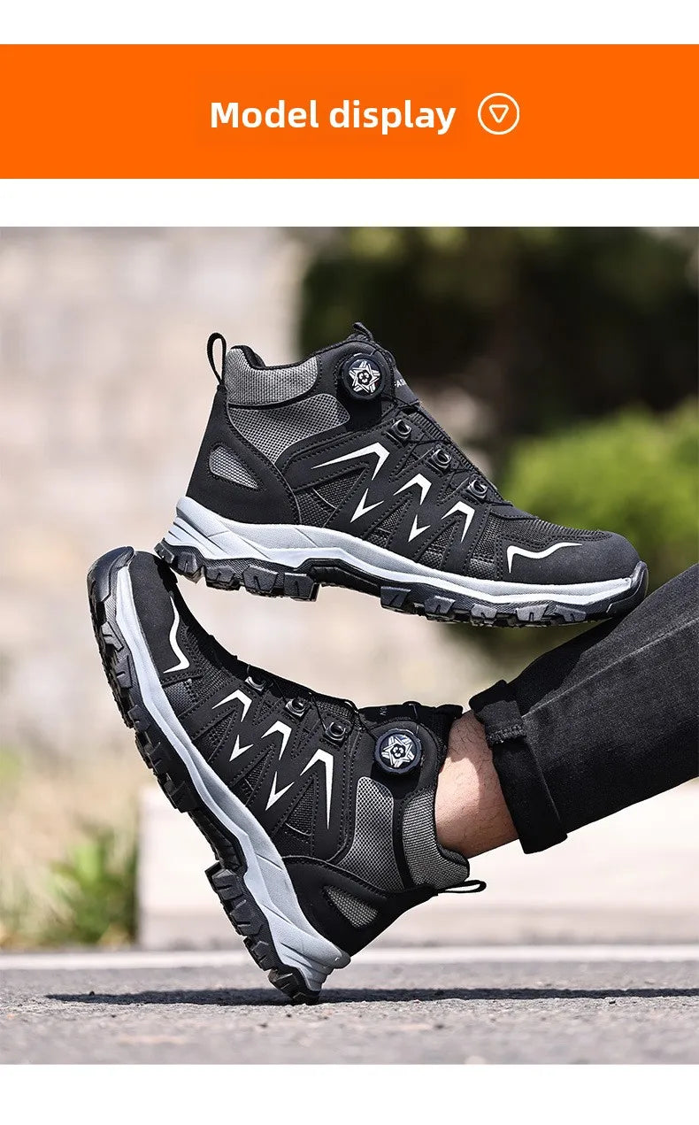 Durable Steel Toe Work Shoes Anti Smashing Piercing with WearResistant Rubber Soles Iron Shavings Resistance for Safety Workwear