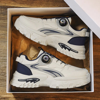 2025 Autumn New Men's Versatile High-Top Trendy Thick-Soled Running Shoes Breathable Casual Trendy Shoes