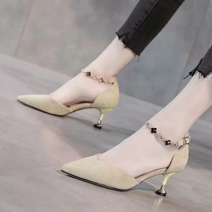 New fashion dinner party dance design style mature senior all-match small skirt Internet celebrity same high heels