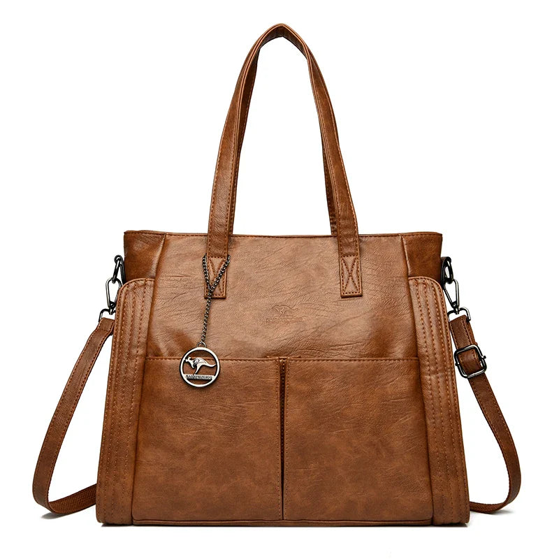 Genuine Brand Fashion Luxury High Quality 3 Layers Leather Handbag Women 2024 Crossbody Bags for Women Lady Large Capacity 2024