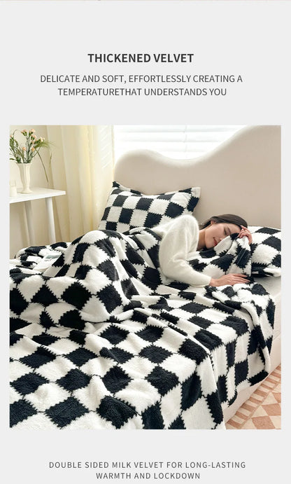 1 Piece Pink White Flannel Panda Fleece Soft And Comfortable Blanket Nap Blanket Suitable For Sofa Bed Sofa Office Suitable