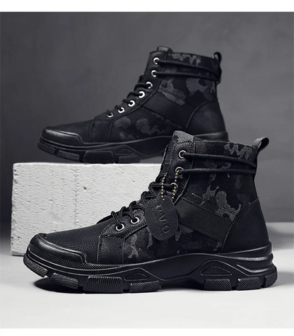 Military Boots Men Women Camouflage Khaki Black High-top Industrial Anti Skid Tactic Mechanic Work Climb Sports Sneaker