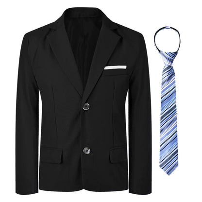 Kids Blazer Boys Easter Outfit Wedding Suit Formal Solid Jacket Teenager Gentleman Birthday Party Gift Performance Clothing Set