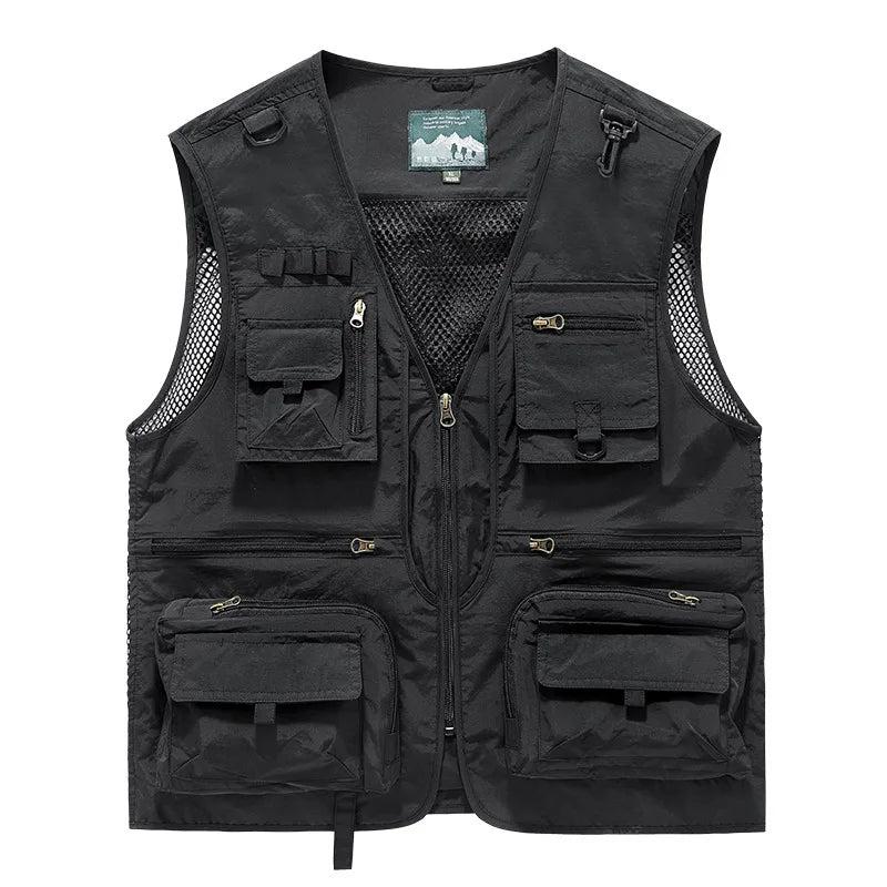 2023 Outdoor Leisure Vest Men's New Multi-Pocket Breathable Outdoor Sports Coat High-Quality Design Leisure Vest Men