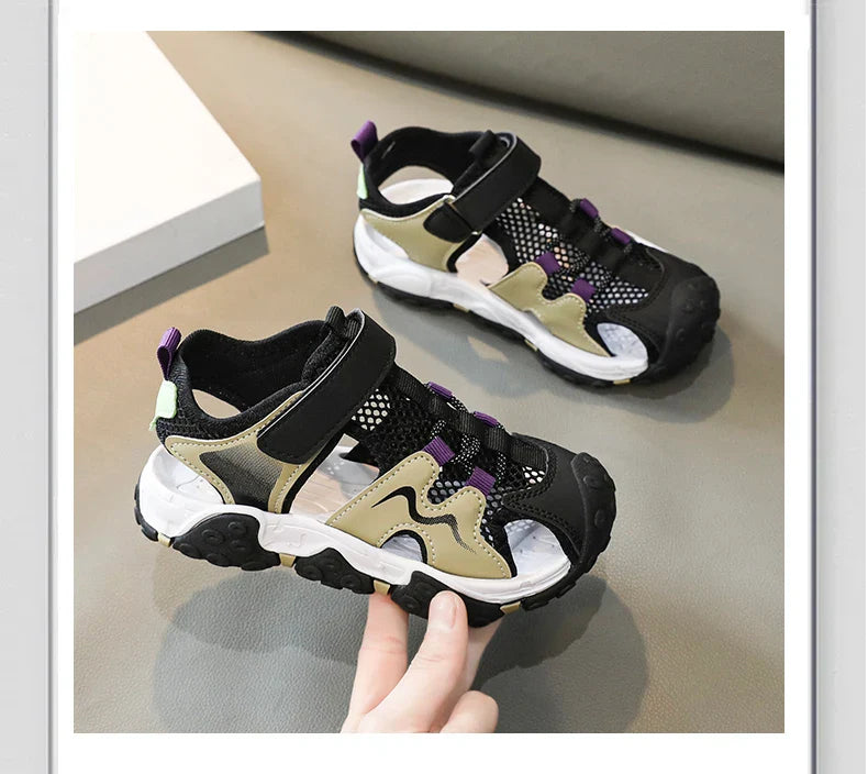 Children Sandals Summer Boys Barefoot Shoes Outdoor Water Sneakers Non-slip Fashion New Sports Sandals for Boy 4-12 Years