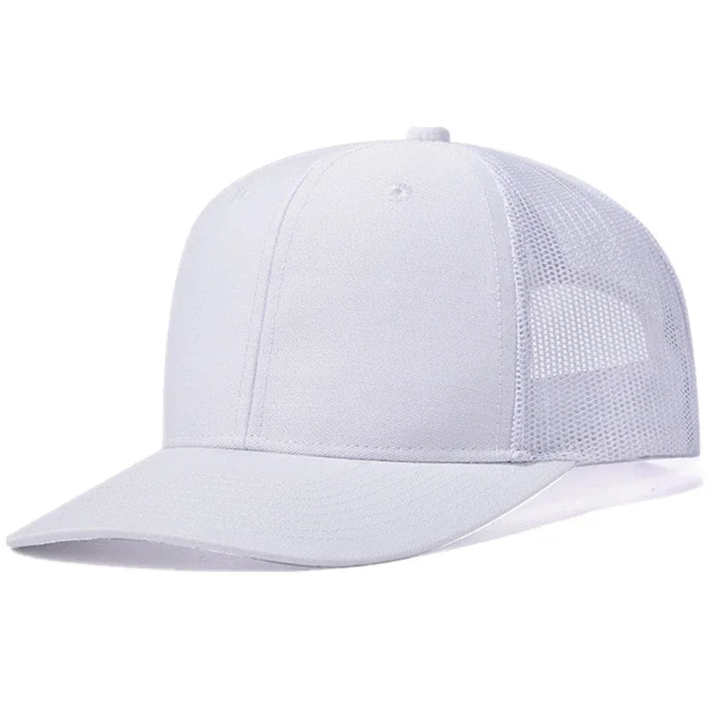 Unisex Cap Slight Curved Brim Style Trucker Hat  Men & Women Casual Outdoor Breathable Summer Cap