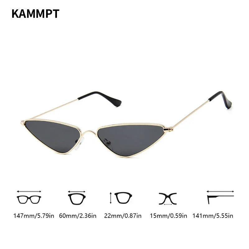 Vintage Triangle Sunglasses Men Stylish Retro Ocean Lenses Women