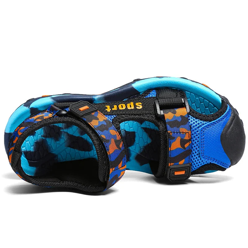 Camouflage Boy Sandals Kids Summer Shoes 2026 New Fashion Beach Outdoor Water Barefoot Shoes Sneaker Casual Sports Sandals