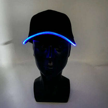 Hot LED Light Up Baseball Cap Neon Colorful Glowing Adjustable Sun Hats For Women Men Night Running Caps Travel Supplies
