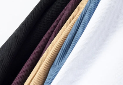 100% pure cotton new men's short sleeved summer comfortable breathable polo shirt, high-end brand designer embroidered T-shirt