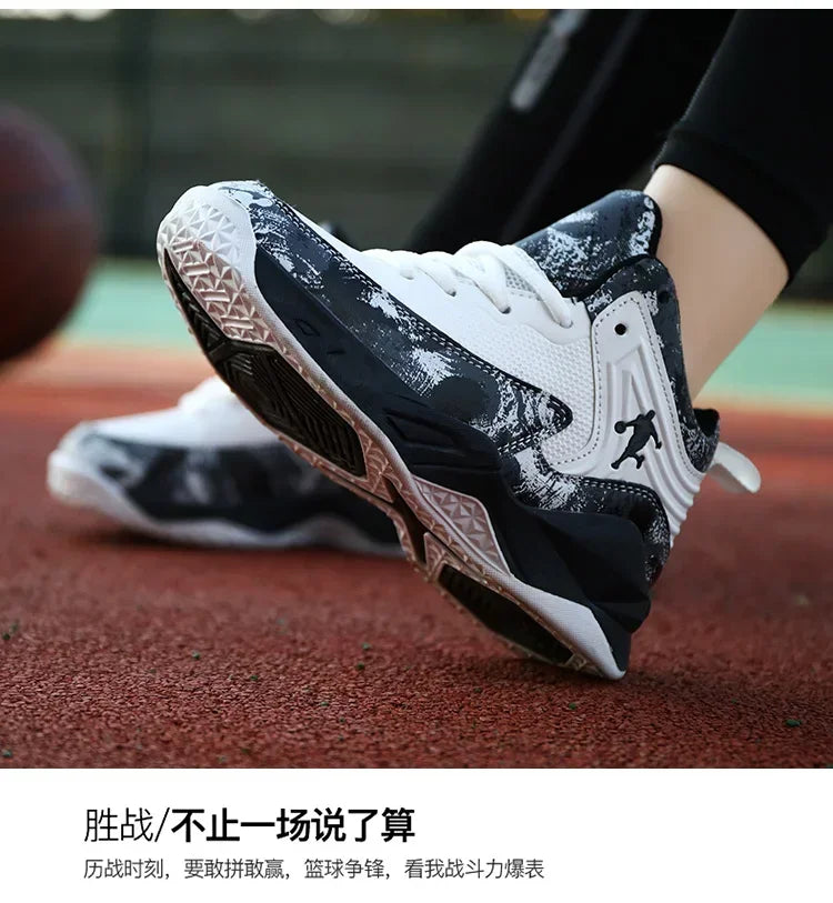 2025 Basketball Shoes for Kids Sneakers New Boys Brand Thick Sole Non-slip Children Sports Shoes Child Boy Basket Trainer Shoes