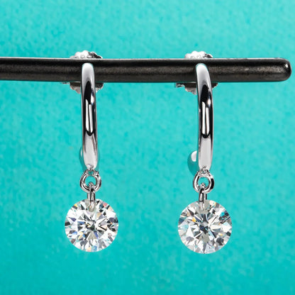 2cttw D Color Moissanite Drop Earrings 18K Gold Plated 925 Sterling Silver Classic Stud Earring Women Gifts Wholesale