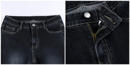 New y2k Flare Jeans Vintage Low Waisted Cute Trousers Aesthetic Streetwear Casual Cargo Pants Women Korean Distressed Jean