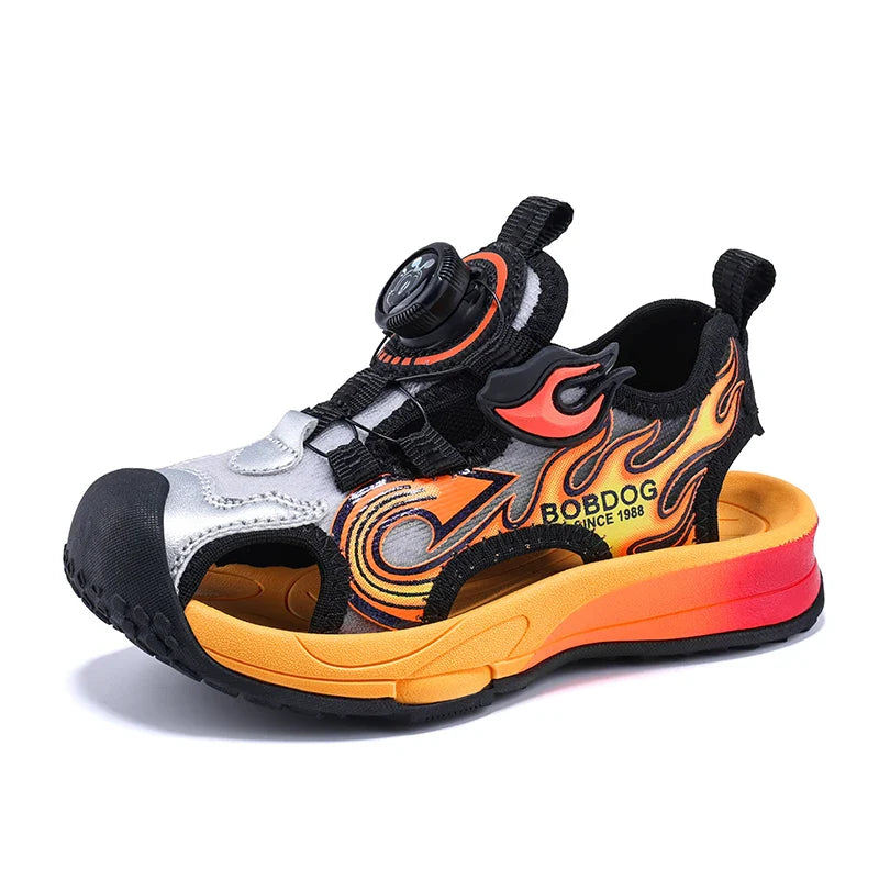 Children Sandals Lightweight Soft Sole Daily Wear Hollow Out Beach Shoes Anti Slip Wear-resistant Versatile Sports Leisure Shoes