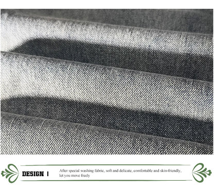 Summer Spring New Cotton Vintage Casual Jeans for Men Clothing Washed Soft Loose Straight Man Pants Baggy Jeans KK1056