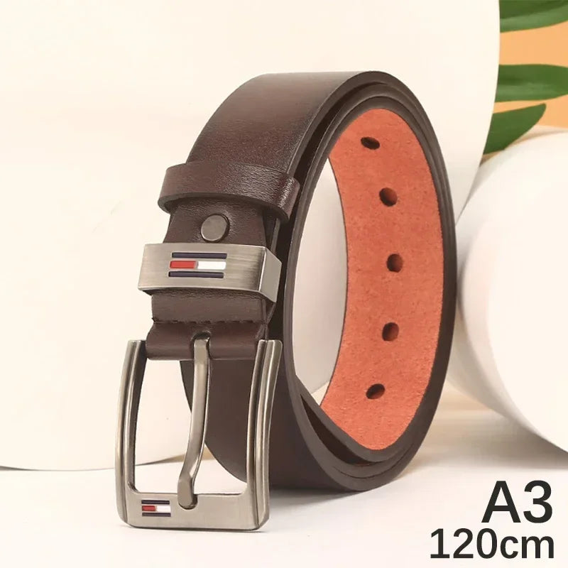 Male PU Leather Belt High Quality Men Belt Alloy Square Buckle Men Male Strap Pin Buckle Fancy Vintage Jeans Waistband Strap