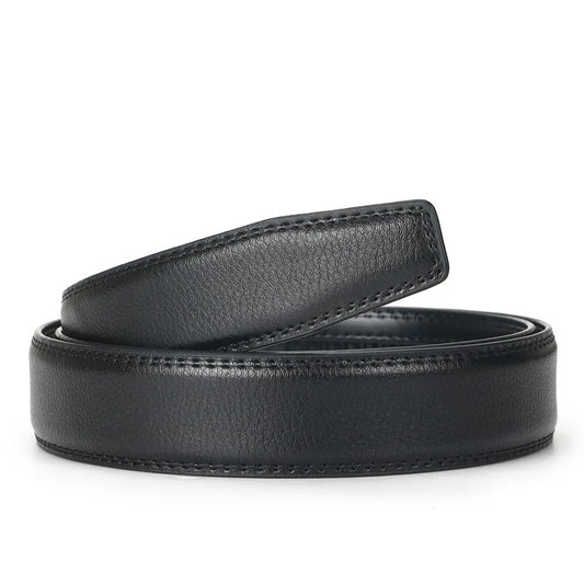 Automatic Buckle Belt for Men, High Quality Genuine Leather Belt, Adjustable Ratchet Belt Fashion Designer Belt Men