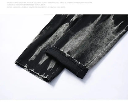 Autumn Men's Baggy Wide Leg Men's Jeans High Street Style Dyed Denim Casual Straight Neutral Wind Baggy Jeans Fashion Versatile