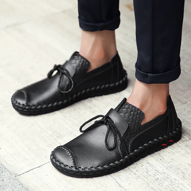 Spring Handmade Leather Men Shoes Casual Sneakers Slip On Loafers Men Driving Soft Leather Shoes Men Hot Sale Zapatillas Hombre