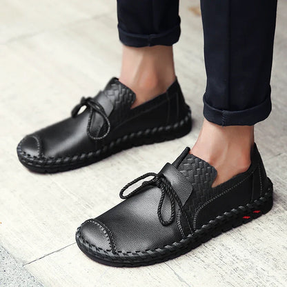 Spring Handmade Leather Men Shoes Casual Sneakers Slip On Loafers Men Driving Soft Leather Shoes Men Hot Sale Zapatillas Hombre