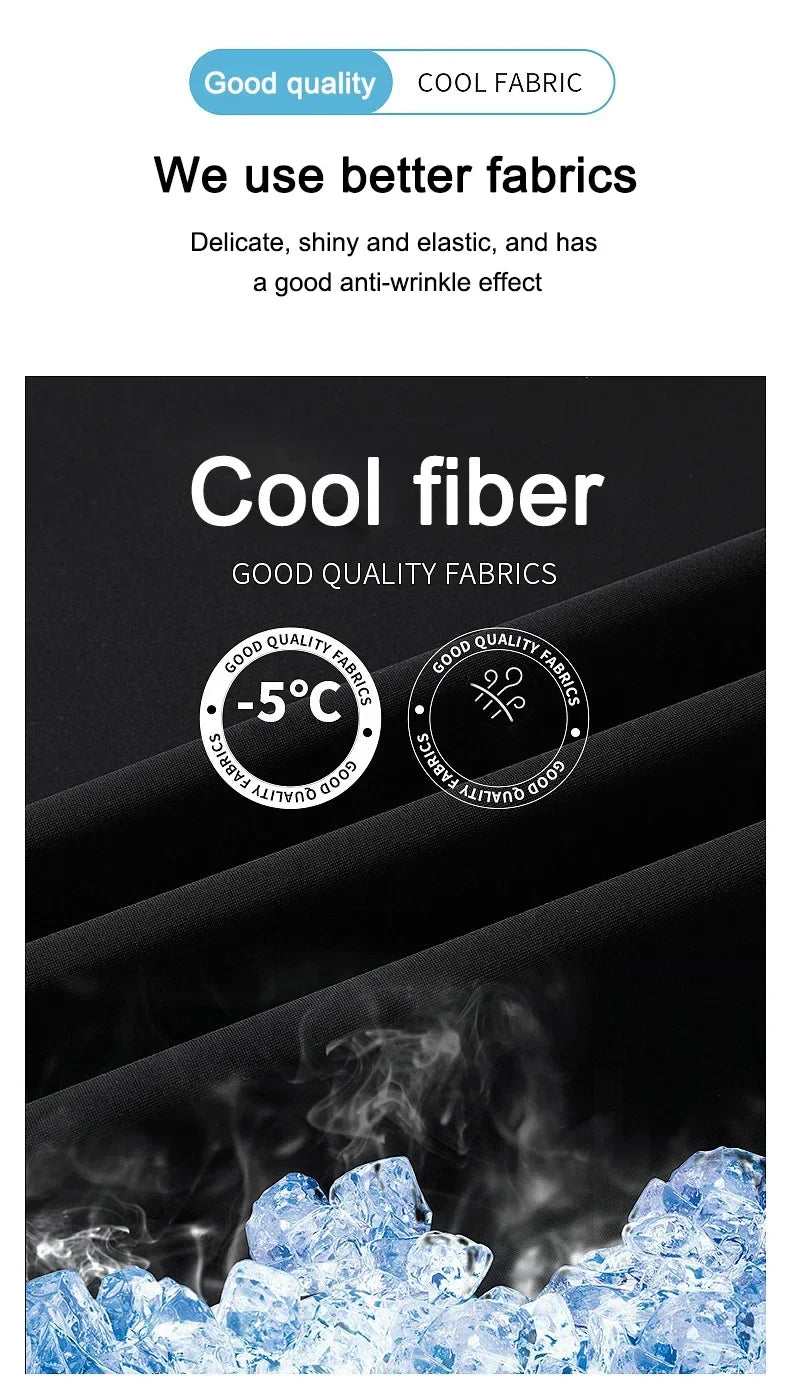 Summer Ice Silk Polo Shirt High-End T-Shirt Solid Color New Half Sleeve Non-Marking Casual Lapels Business Thin Menswear 2025