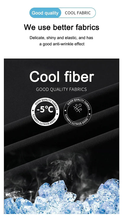 Summer Ice Silk Polo Shirt High-End T-Shirt Solid Color New Half Sleeve Non-Marking Casual Lapels Business Thin Menswear 2025