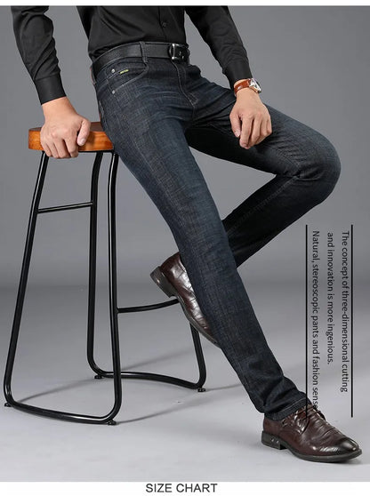 2026 Brand Best Price Comfort Straight Denim Pants Men's Jeans Business Casual Elastic Male High Quality Trousers