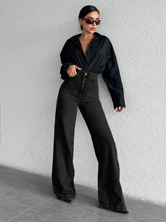 Hip Hop Jeans Men's Black Baggy Jeans Light Retro For Dating Drip No accessories or belts included