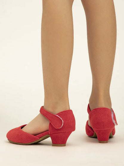 New Elegant Kids High Heels Fashion Stage Performance Princess Shoes for Girls Sweet Versatile Children Fashion Causal Sandals