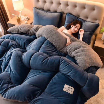 Household Thickened Warm Quilt Core Double-sided Velvet Lamb Wool Autumn Winter Blanket dormitory Warm Double-sided Velvet Core