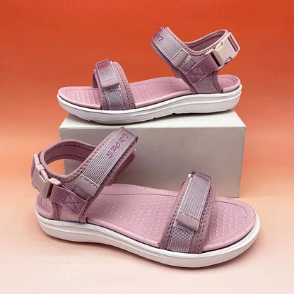 Pink Girls Summer Sandals Children Breathable Beach Shoes Fashion Open Toe Sandals for Kids Boys Casual Walking
