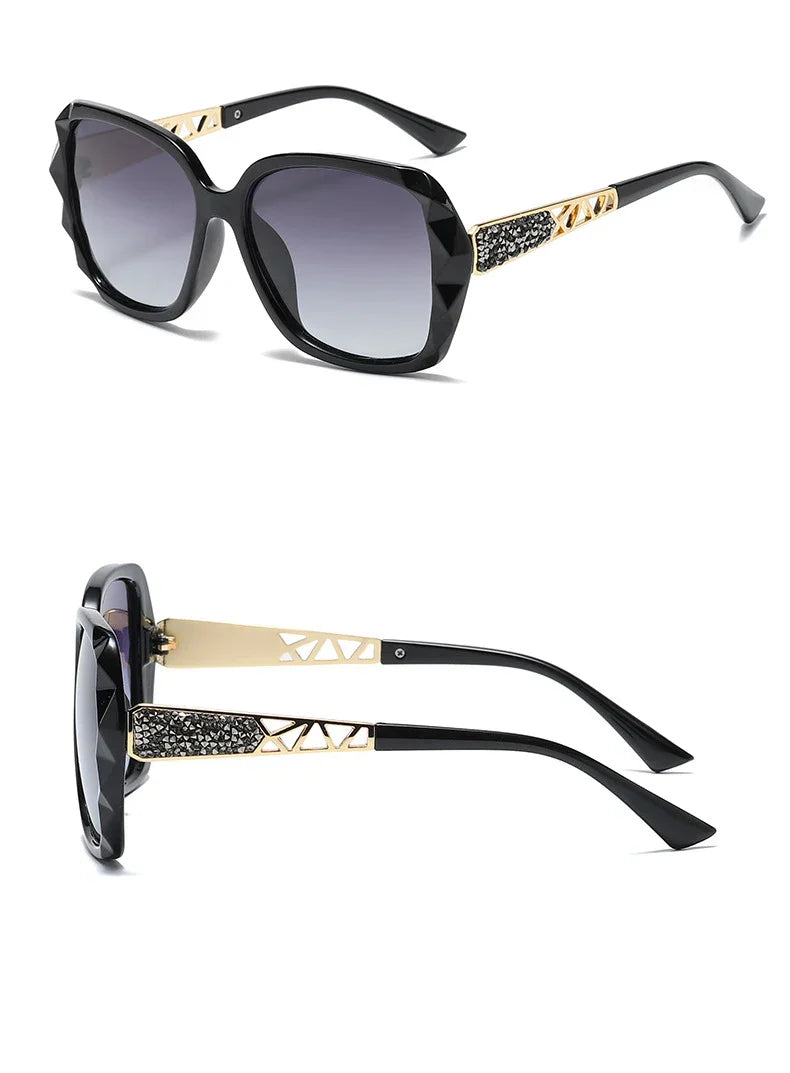 New 2022 big box polarized sunglasses han edition tide female uv web celebrity sunglasses driving round glasses female
