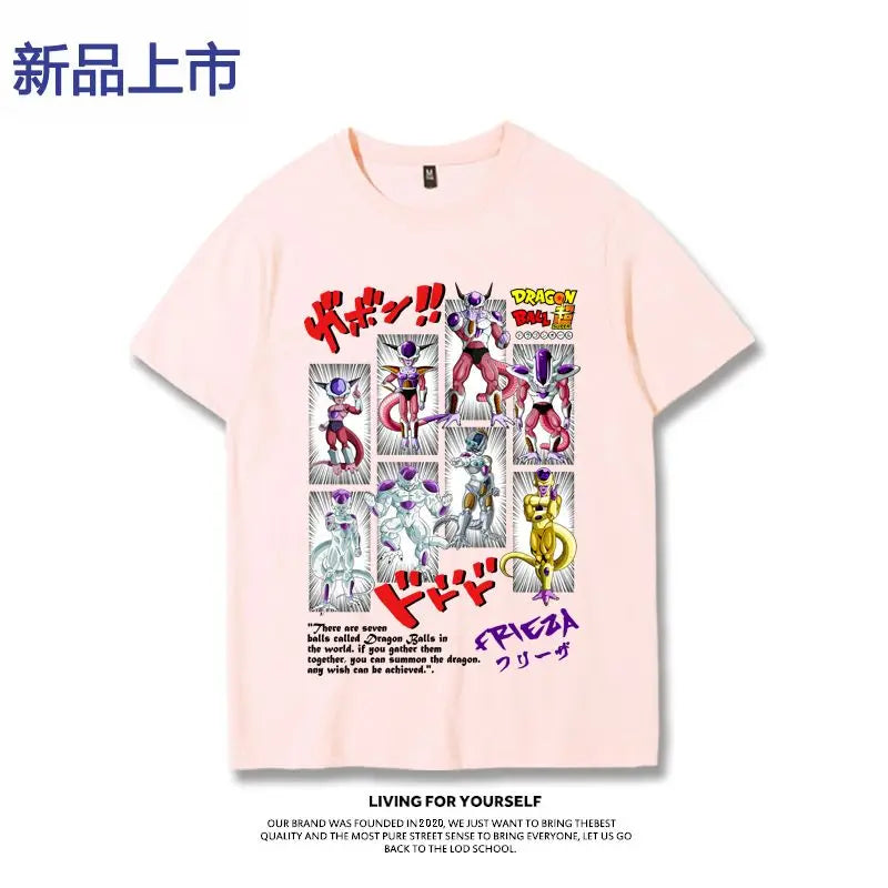 T-shirt Sun Wukong Vegeta Demon Buo Frisa Super Trendy Versatile Summer Short Sleeve Men's Fashion Top