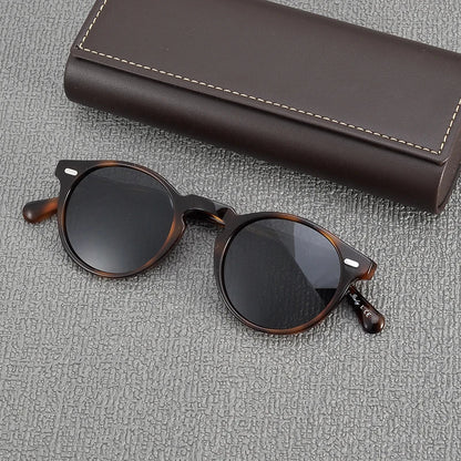 Sunglasses Men Retro Acetate Frame Sunglass Women Outdoor Driving