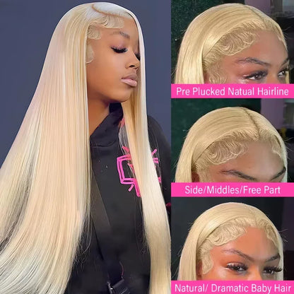 613 Blonde Lace Front Wig Human Hair 13X6 Hd Lace Frontal Wig Straight Brazilian Human Hair 13X4 Lace Front Human Hair Wig
