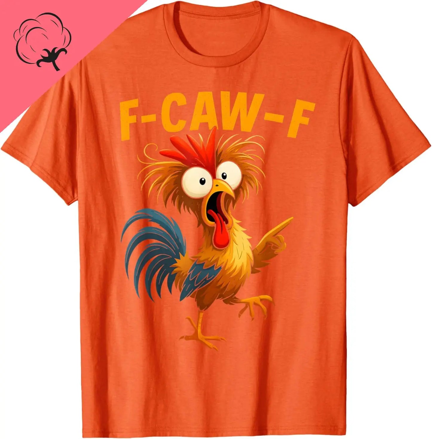 F Caw F Rooster Funny Bird Fcawf Chicken Whisperer Fawk Off T-Shirt Mens Clothing Print on Demand Cotton Vintage Clothes